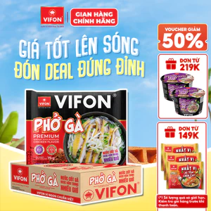Thùng 24 Gói Phở Gà VIFON 75g Có Gói Nước Cốt Gà Chính Hiệu Sợi Dai Mềm