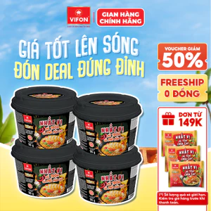 Set 4 Tô Nhất Vị Mì Trộn Gà Phô Mai Cay/ Trộn Carbonara 90gr Thơm Ngon, Đậm Đà