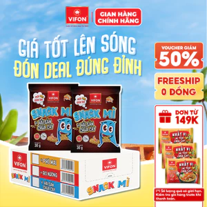 Thùng 24 gói Snack Mì Hải Sản/ Phô mai/ Bò nướng VIFON 30gr/ Gói