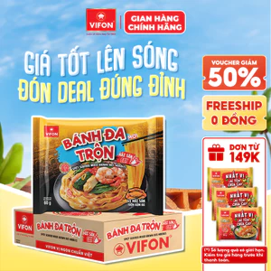 Thùng 30 Gói Bánh Đa Trộn Hải Sản Cay VIFON 60Gr, Thơm Ngon, Đậm Vị Đặc Sản Hải Phòng
