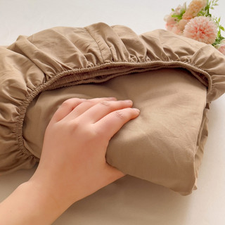 Chỉ tấm ga giường 1m2/1m4/1m6/1m8 Size Tấm ga giường màu trơn Ga giường có dây co giãn toàn viền Phong cách Hàn Quốc dễ