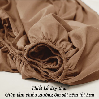Chỉ tấm ga giường 1m2/1m4/1m6/1m8 Size Tấm ga giường màu trơn Ga giường có dây co giãn toàn viền Phong cách Hàn Quốc dễ