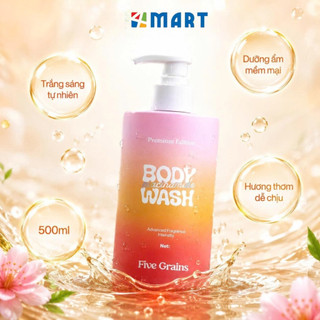 Sữa tắm Cao cấp Five Grains giúp dưỡng trắng da Niacinamide lưu hương nước hoa 500ML phiên bản nâng cấp