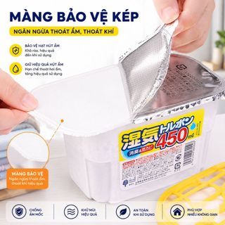 Hộp Hút Ẩm Khử Mùi Kokubo - Hakugen Mùa Nồm Ẩm Chống Ẩm Mốc Quần Áo Tủ Giày 450ml Có Nắp Đậy Nội Địa Nhật Bản Chính Hãng