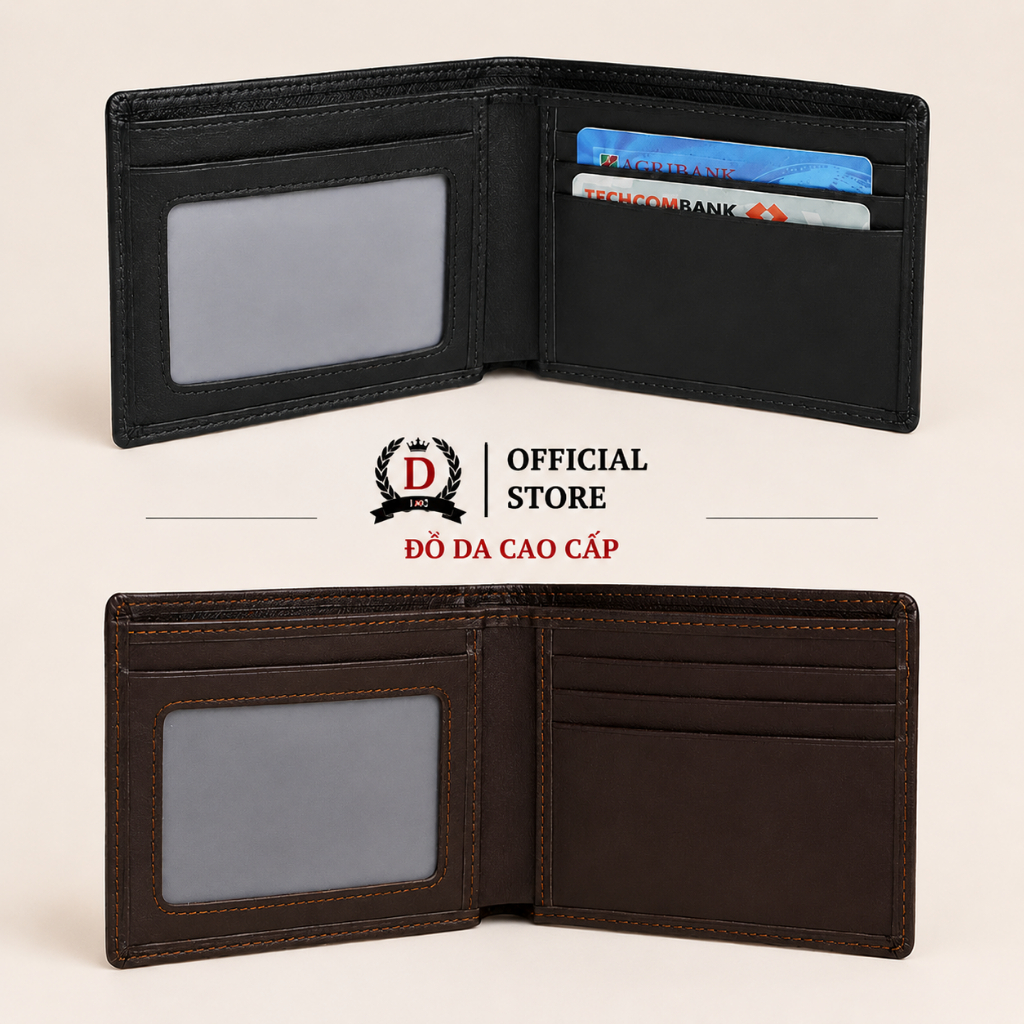 Ví Nam Da Thật Ví Da Bò Thật Dáng Ngang Nhiều Ngăn Đựng Thẻ Giấy Tờ Bóp Nam-CLASSIC LEATHER