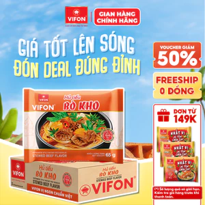 Thùng 30 gói Hủ Tiếu Bò Kho VIFON 65g/Gói