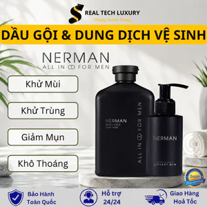 Combo Lịch Lãm Nerman Dầu Gội Đầu Hương Nước Hoa Cao Cấp và Dung Dịch Vệ Sinh Nam