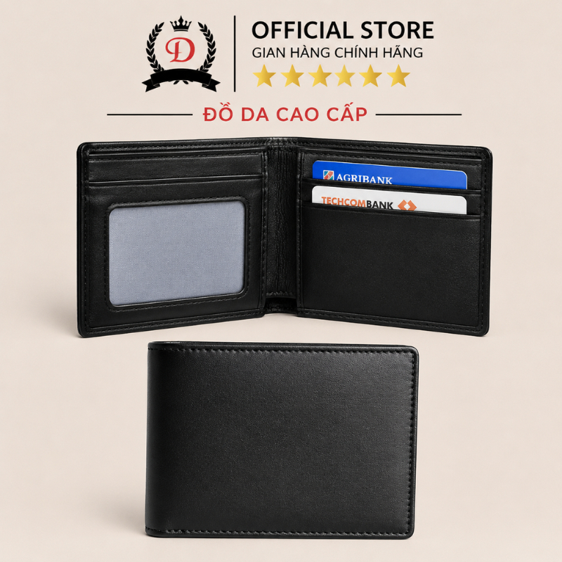 Ví Nam Da Thật Ví Da Bò Thật Dáng Ngang Nhiều Ngăn Đựng Thẻ Giấy Tờ Bóp Nam-CLASSIC LEATHER