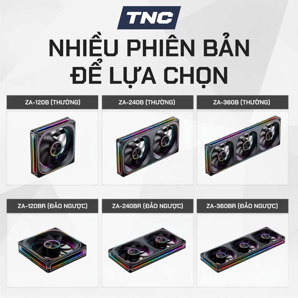 Quạt Tản Nhiệt JONSBO ZA-120 / 240 / 360 LED ARGB Xuôi | Ngược - Bảo Hành 36 Tháng - TNC STORE | BigBuy360 - bigbuy360.vn