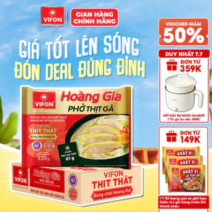 Thùng 18 gói Phở Thịt Gà HOÀNG GIA VIFON có Gói Sốt Thịt 120g / Gói