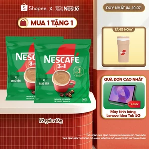 Combo 2 Bịch Cà phê Hòa tan NESCAFÉ VỊ RANG ĐẬM 46 gói Đậm Thơm Hoàn Hảo