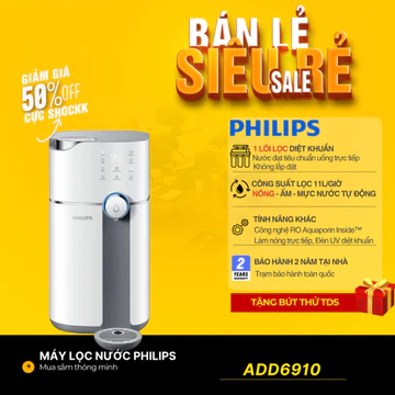 [Tặng bút thử TDS ] Máy lọc nước Philips ADD6910 đặt bàn - nước nóng ấm