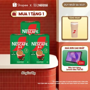 Combo 3 Hộp Cà phê Hòa tan NESCAFÉ VỊ RANG ĐẬM 20 gói Đậm Thơm Hoàn Hảo
