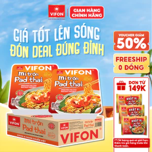 Thùng 18 Khay Mì trộn Pad Thai VIFON 90g / Khay