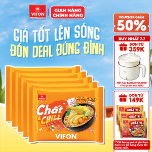 Set 5/10 Gói Mì Thịt Thật Gà Cay Chất & Chill VIFON 85gr Đậm Vị, Tiện Lợi