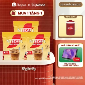 Combo 3 Bịch Cà phê Hòa tan NESCAFÉ CAFÉ SỮA ĐÁ 25 gói Gấp đôi sánh quyện