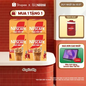 Combo 4 Hộp Cà phê Hòa tan NESCAFÉ CAFÉ SỮA ĐÁ 10 gói Nhân đôi sánh quyện