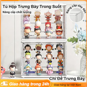 Hộp Trưng Bày Mô Hình Mica Trong Suốt-Nắp Nam Châm / Chống Bụi / Chống Trầy Xước / Phù Hợp Popmart