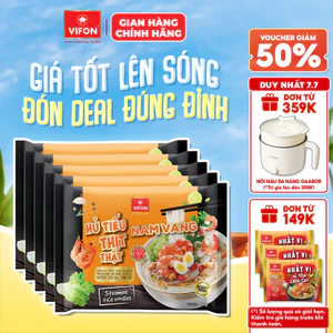 Set 5/ Set 10 Gói Hủ Tiếu Thịt Thật Hủ Tiếu Nam Vang/ Hủ Tiếu Sườn Heo VIFON 90gr/gói
