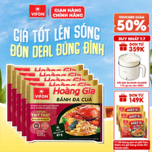 Set 5/ Set 10 Gói Hoàng Gia Bánh Đa Cua VIFON 120gr/Gói Food