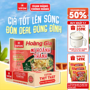 Thùng 18 gói Hoàng Gia Mì Hoành Thánh VIFON 130gr