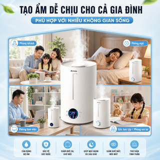 Máy phun sương chính hãng ChigoZG-516,phun sương mạnh, máy tạo ẩm không khí dung tích 4000ml sử dụng lên đến 10 tiếng