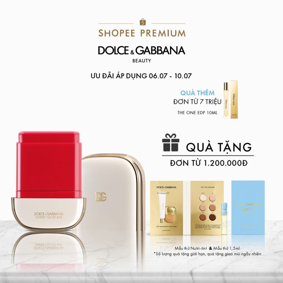 Má Hồng Dạng Thỏi Cho 24h Da Căng Bóng, Rạng Rỡ Dolce&Gabbana Cherry Glaze Bar 11g