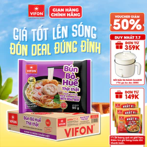 Thùng 20 Gói Bún Thịt Thật Bún Bò Huế/ Bún Sườn Cay VIFON 90gr/ Gói