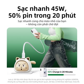【Jackson Yee's Pick】Bộ sạc UGREEN 45W Bộ sạc nhanh vui nhộn cho iPhone 17 16 15 Pro Max
