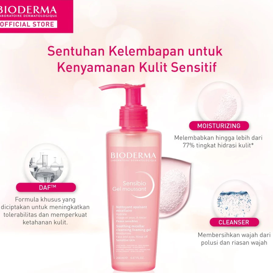 Gel rửa mặt Bioderma 200ml/Sébium Gel Moussant cho da dầu mụn và cho da nhạy cảm 500ml