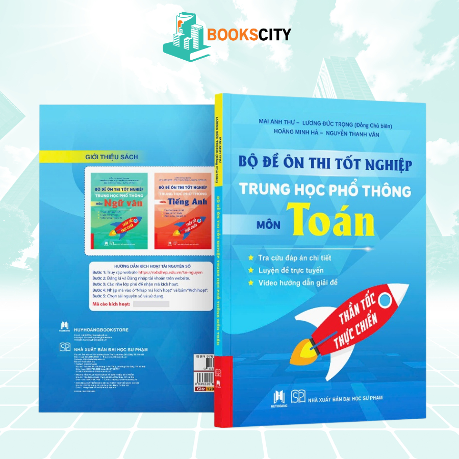 Sách - Bộ Đề Ôn Thi Tốt Nghiệp Trung Học Phổ Thông Thần Tốc Thực Chiến Môn Toán - Anh - Văn