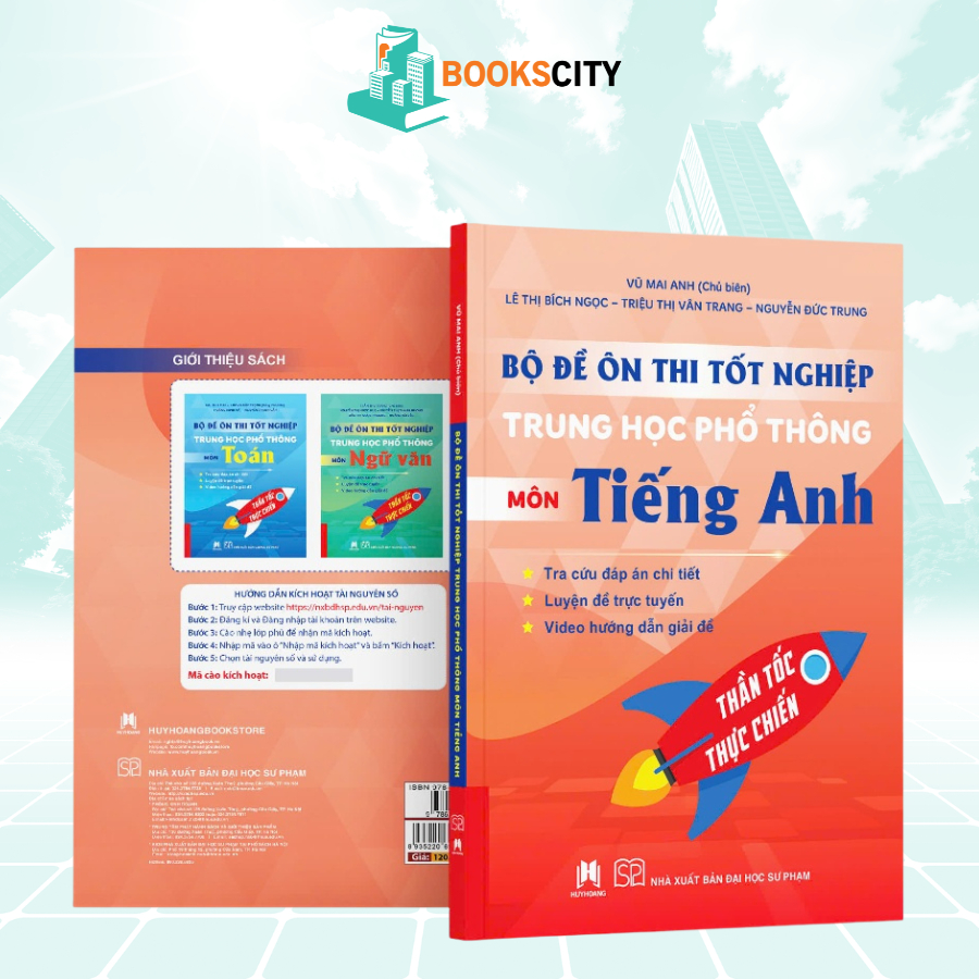 Sách - Bộ Đề Ôn Thi Tốt Nghiệp Trung Học Phổ Thông Thần Tốc Thực Chiến Môn Toán - Anh - Văn
