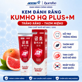 Kem Đánh Răng Kumho HQ Plus+M 120g Tinh Chất Bưởi Đỏ Hỗ Trợ Làm Sạch Răng Miệng, Hơi Thở Thơm Mát