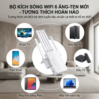 Bộ kích sóng Wifi Repeater EXT350 6 râu tốc độ cao, mở rộng tầm phát sóng, cải thiện tốc độ mạng