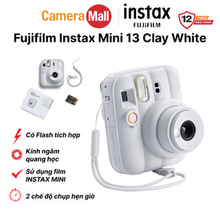 Fujifilm Instax Mini 13 Clay White - Máy Ảnh Chụp Lấy Liền Chính Hãng | Hẹn Giờ Thông Minh | BH 12 Tháng ko