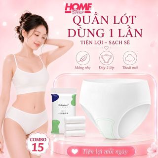 Combo 15 quần lót nữ cotton dùng 1 lần - SET 15 Quần lót giấy tiện lợi khi đi du lịch L474 - L594