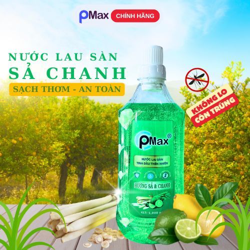 Nước Lau Sàn PMAX 1.000GR - Đuổi muỗi và côn trùng, Sạch khuẩn, Hương thơm dễ chịu