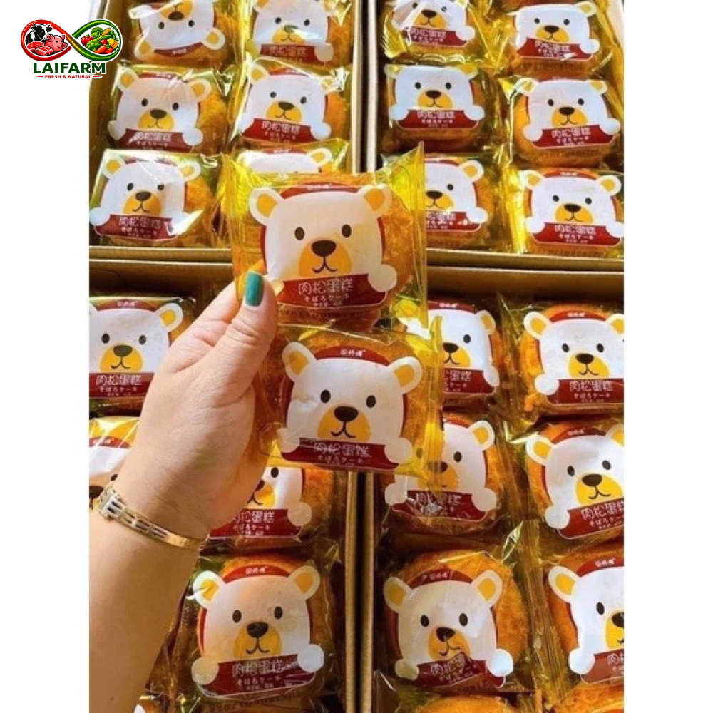 [Laifarm] HÀNG LOẠI 1 - NHẬP KHẨU - Thùng 30 Cái Bánh Ruốc Gấu Đài Loan (Nặng 1,5kg)