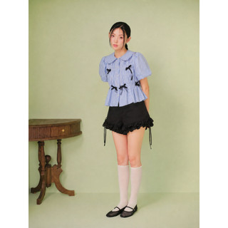 Quần short OLV bèo chấm bi Kaki Polka Dot Ruffle Shorts nhiều màu trẻ trung trendy phù hợp đi chơi