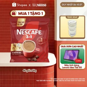 Bịch Cà phê Hòa tan NESCAFÉ VỊ NGUYÊN BẢN 46 gói Đậm Thơm Hoàn Hảo