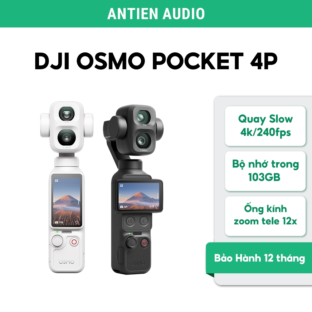 DJI Osmo Pocket 4P Camera Vlog 4K, CMOS 1-inch - Antien Audio