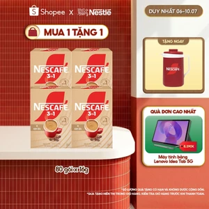 Combo 4 Hộp Cà phê hòa tan NESCAFÉ 3IN1 VỊ KEM SỮA 20 gói ĐẬM VỊ SỮA, CHUẨN CÀ PHÊ