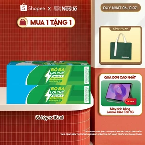 Combo 2 Thùng Sữa lúa mạch Nestle MILO ít đường (48 Hộp x 110ml)