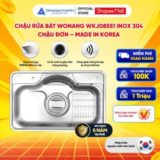 Chậu Rửa Bát Wonang Tân Á Đại Thành WKJ08551 Inox 304 Nhập Khẩu Hàn Không Kèm Hộc Phụ