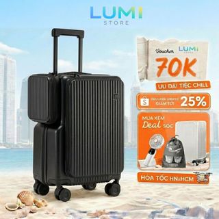 Vali du lịch trẻ trung xách tay, vali thông minh có ngăn chứa đồ tiện lợi, vali du lịch có thể mở rộng