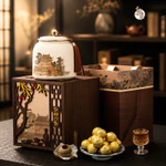 Bộ Trà Quà Tặng Phượng Tiên Shan Ô Long Shan Tuyết - Hũ 185Gr Hộp Gỗ Cao Cấp Quà Biếu Tặng Người Thân — ảnh 1