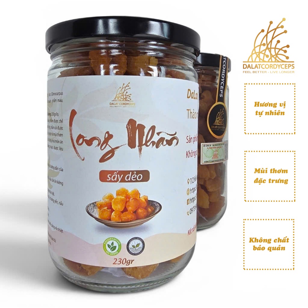 Long Nhãn Sấy Khô Loại Thượng Hạng Pha Trà Nấu Chè Dalat Cordyceps