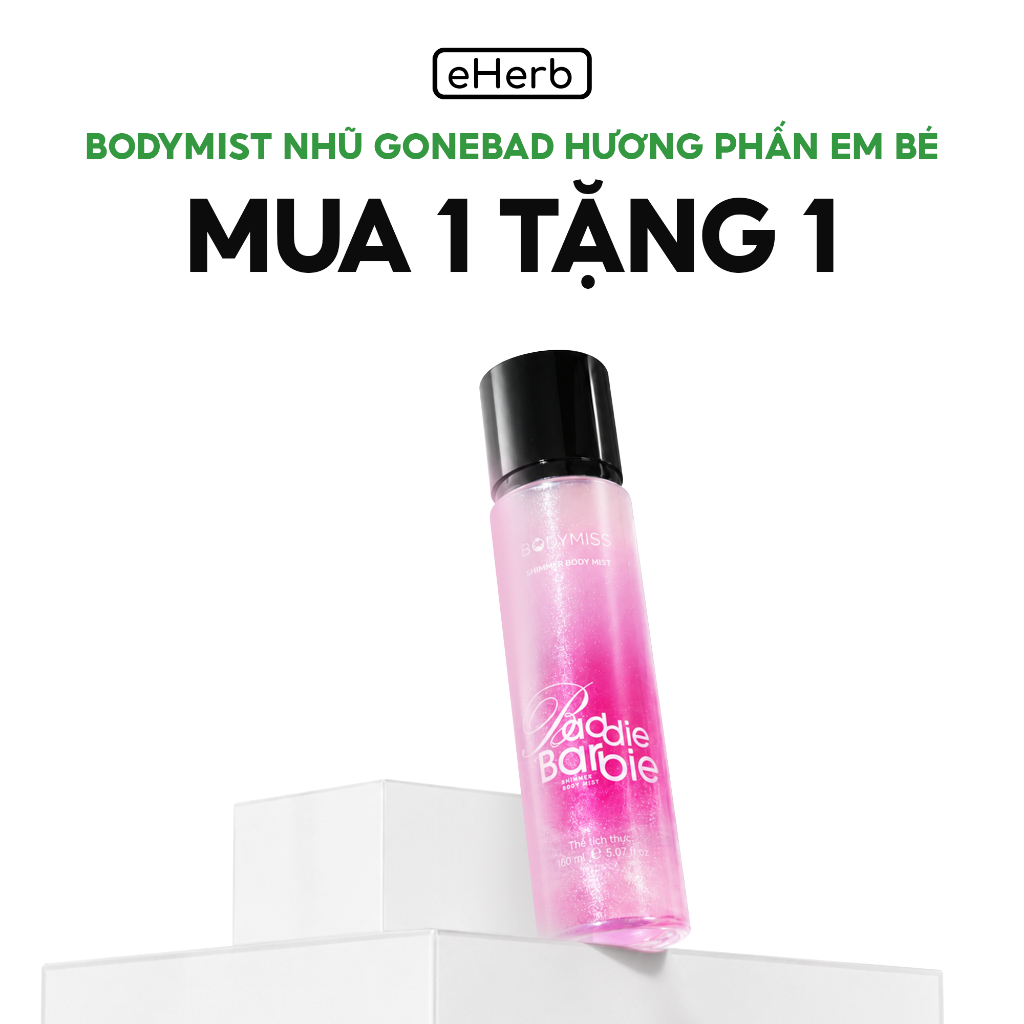 [MUA 1 TẶNG 1] Body mist nhũ Gone Bad mùi phấn em bé ngọt ngào cá tính cho nữ BODYMISS hẹn hò chơi