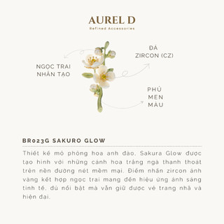 Trâm Cài Áo Aurel D Hoa Anh Đào Cài Áo Dài, Vest, Sơ Mi, Váy, Âu Phục