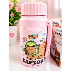 🌸 Bình Giữ Nhiệt 1000ml Inox 316 Cao Cấp Có Lõi Lọc Trà – Giữ Nóng Lạnh Lâu – Quai Xách Tiện Lợi – Họa Tiết Dễ Thương